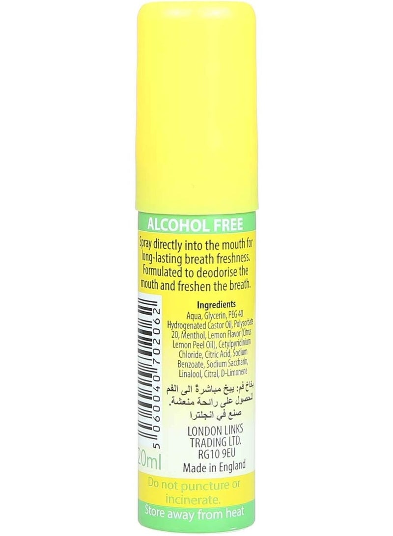 Fresh Talk Mouth Freshener Spray Lemon Flavor - Instant Breath Care - 20ml - Image 2